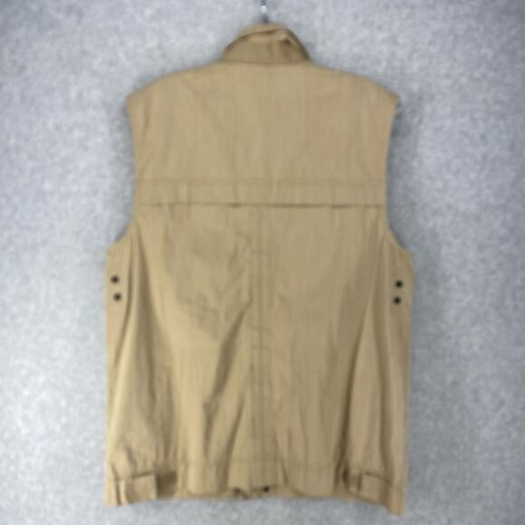 Eddie Bauer Mens Small Tan Utility Safari Travex Vest - Picture 12 of 13